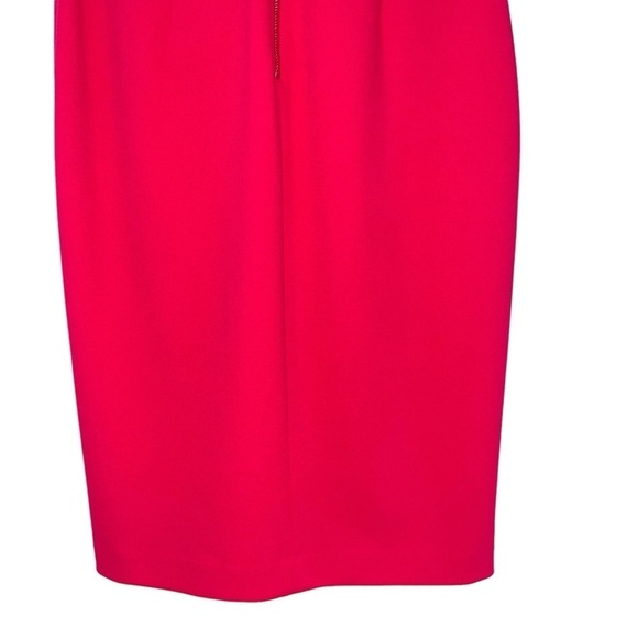 Calvin Klein ruffle v-neck sheath dress mini business career pink women’s 4 - Picture 6 of 10